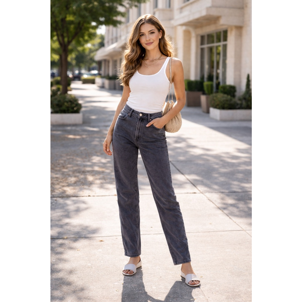 Women's Gloria Vanderbilt Gray Corduroy Straight Leg Pants Size 14